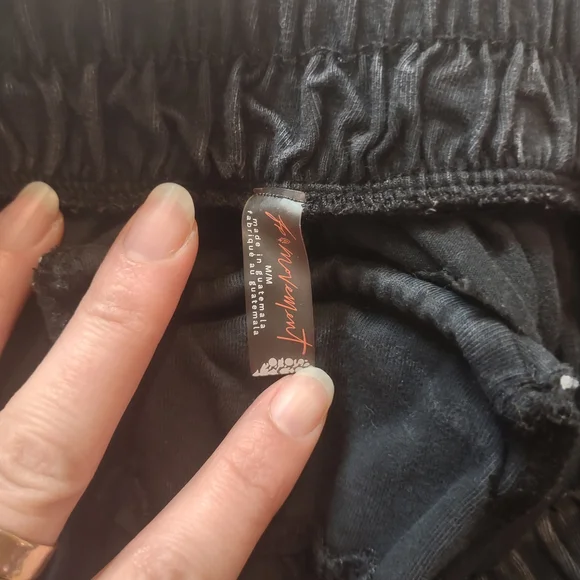 NWOT Free People Movement Hot Shot Wide Leg Pants, Medium In Washed Black - Picture 5 of 7